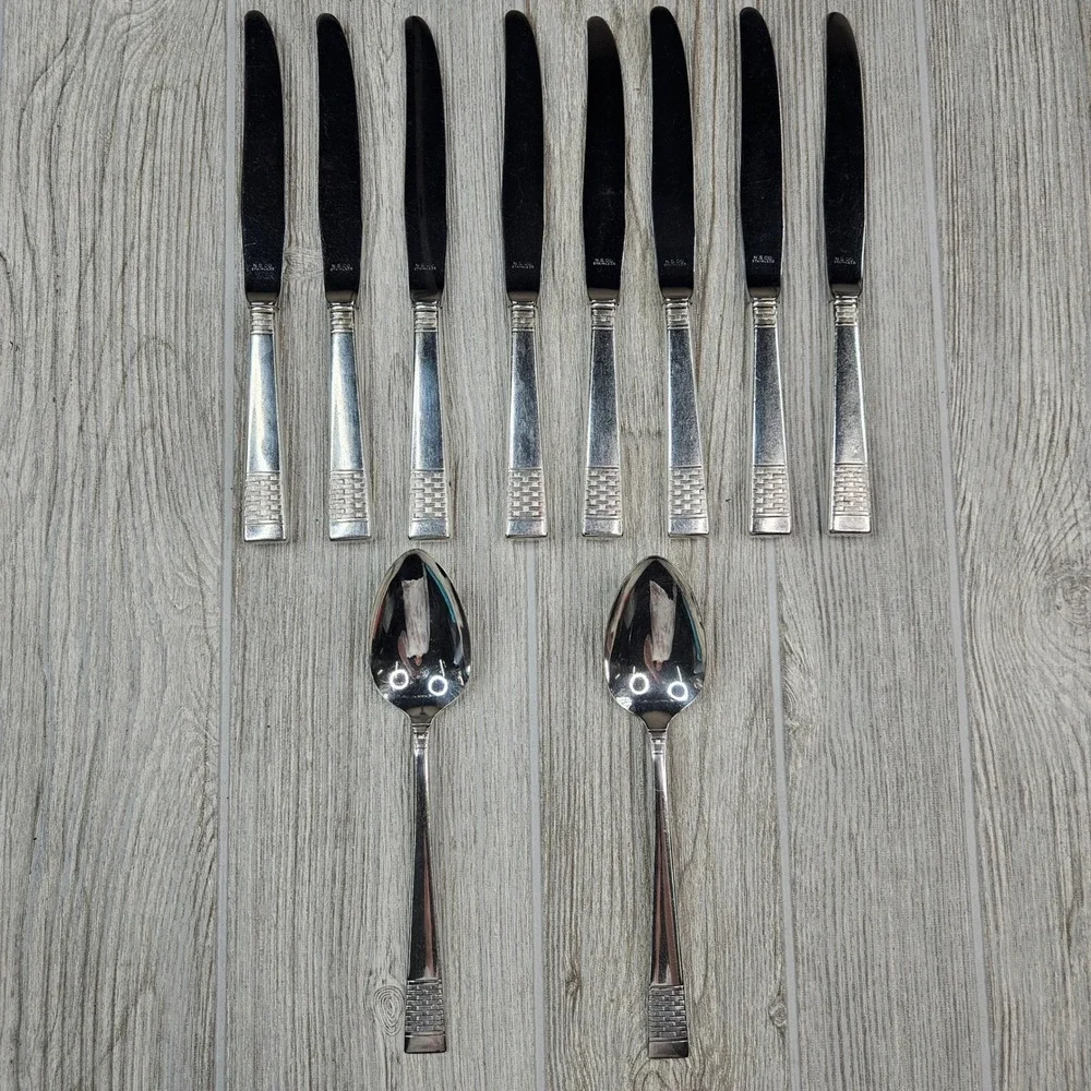 Cavalcade National Silver Company King Edward Silverplate Knife Spoon‎ Set